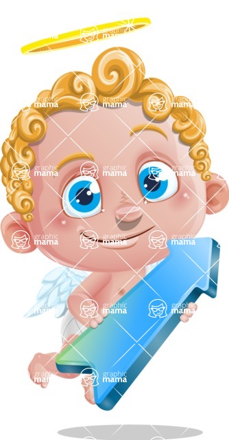 Cupid Cartoon Character - Cartoon Cupid with Arrow 2